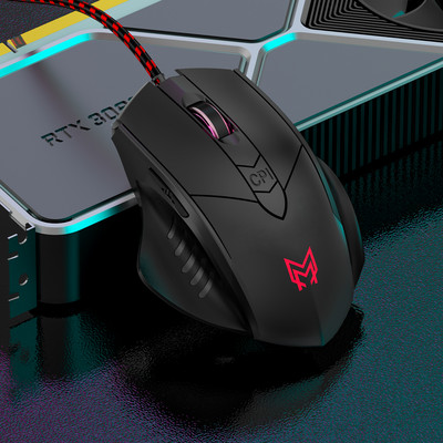 Herná myš Anmck Professional gamer 6D 3200DPI Nastaviteľná káblová optická LED myš s USB káblom pre notebooky