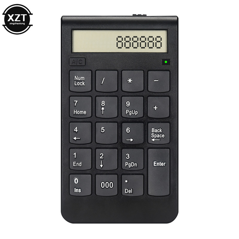 Tastatură/Calculator fără fir cu numere USB 2,4G cu afișaj digital Mini reîncărcabilă cu 19 taste Tastatură numerică inteligentă Rechizite de birou