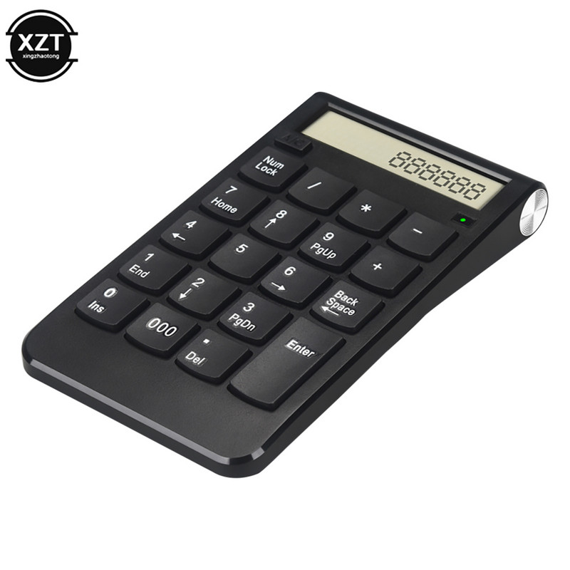 Tastatură/Calculator fără fir cu numere USB 2,4G cu afișaj digital Mini reîncărcabilă cu 19 taste Tastatură numerică inteligentă Rechizite de birou
