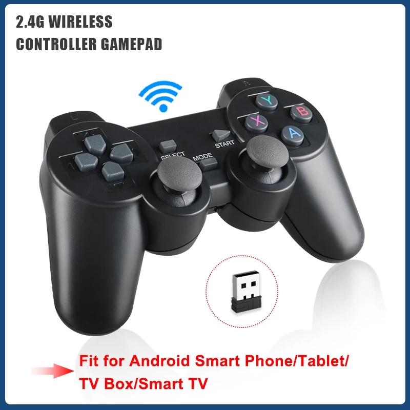 2.4G vezeték nélküli játékvezérlő vezérlő USB Gaming joystick PC laptophoz Android-eszköz támogatás Windows 10/8/7/XP Raspberry Pi 4 3
