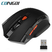 Mouse fără fir 2.4G 1600 DPI Mouse optic Gamer pentru computer Mouse fără fir cu 6 butoane cu receptor USB pentru PC Accesorii laptop