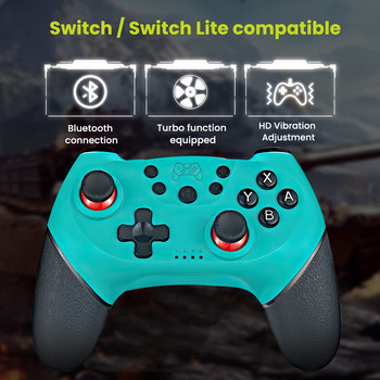 Switch PRO χειρολαβή ασύρματο Bluetooth Gamepad Συμβατές Κονσόλες διακόπτη NS Ελεγκτής βιντεοπαιχνιδιών για Switch Console με 6 άξονες