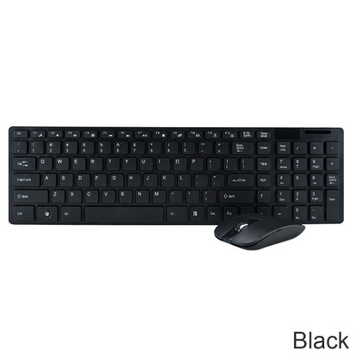 K06 2.4G Tastatură fără fir 101 taste Tastatură fără fir ultra-subțire și set de mouse optic de 1600 dpi pentru tabletă Android iOS Windows