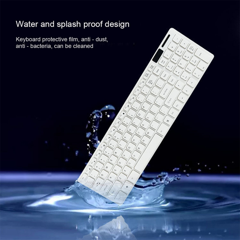 K06 2.4G Tastatură fără fir 101 taste Tastatură fără fir ultra-subțire și set de mouse optic de 1600 dpi pentru tabletă Android iOS Windows