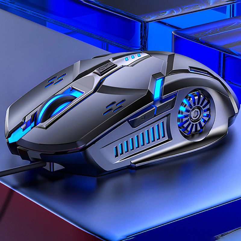 Mouse de gaming RARY Mouse mute cu fir Mouse pentru gamer Mouse USB luminos cu 6 butoane pentru computer PC Laptop Gaming de înaltă calitate