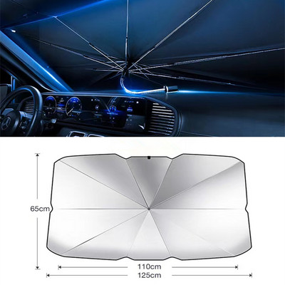 Protector de umbrelă de soare pentru mașină Umbrelă de soare Umbrelă de soare pentru geam din față Husă de protecție pentru parbriz interior Accesorii pentru parbriz