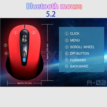 Безжична Bluetooth 5.2 мишка за win7/win8 xp macbook iapd Android таблети Компютър notbook лаптоп аксесоари 10M мишки