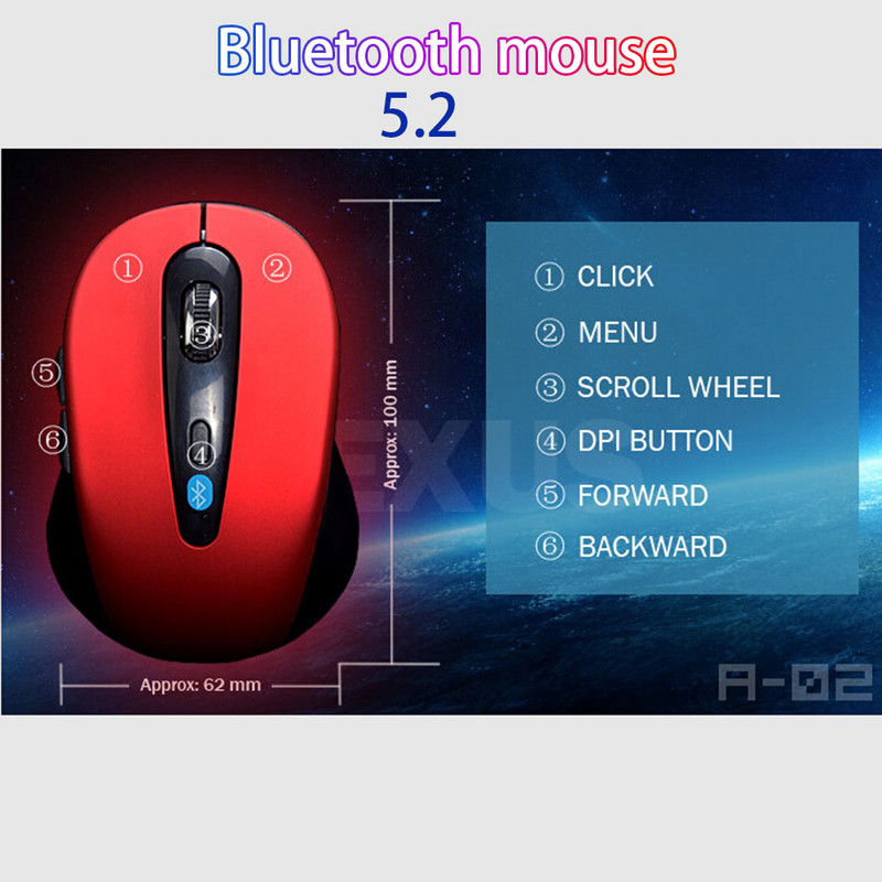 Mouse wireless Bluetooth 5.2 pentru win7/win8 xp macbook iapd Android tablete computer notebook accesorii laptop 10M mouse