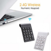 2,4G vezeték nélküli digitális billentyűzet USB számbillentyűzet 18 gombos mini numerikus billentyűzet laptop számítógéphez notebook asztali vezeték nélküli billentyűzet