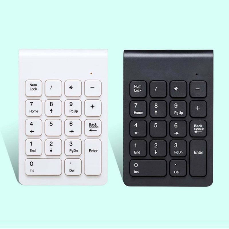 2,4G vezeték nélküli digitális billentyűzet USB számbillentyűzet 18 gombos mini numerikus billentyűzet laptop számítógéphez notebook asztali vezeték nélküli billentyűzet
