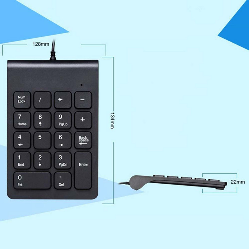 2,4G vezeték nélküli digitális billentyűzet USB számbillentyűzet 18 gombos mini numerikus billentyűzet laptop számítógéphez notebook asztali vezeték nélküli billentyűzet