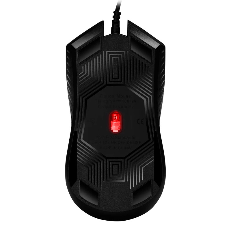 Mouse de gaming cu fir USB de 1200 DPI Mouse optic de computer pentru PC Laptop 3 taste Mouse ergonomic Mouse mecanic cu lumină LED Lumină nocturnă