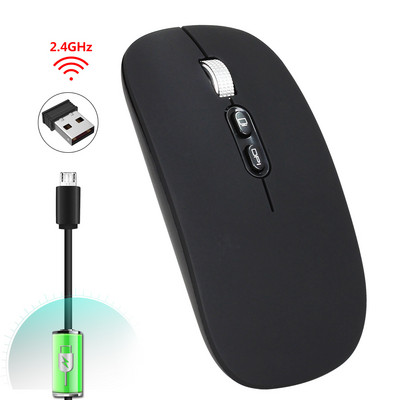 Vezeték nélküli egér Bluetooth 5.0 egér USB számítógépes egér Vezeték nélküli újratölthető néma egér Ultravékony, ergonomikus egerek PC laptopokhoz