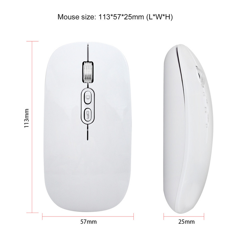 Badu.bg Безжична мишка Bluetooth 5.0 мишка USB компютърна мишка ...