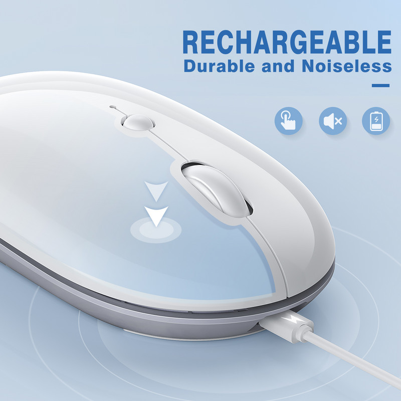 Jelly Comb újratölthető vezeték nélküli egér USB Type-C egér Bluetooth egér iPad laptophoz MacBook PC notebook számítógép Windows