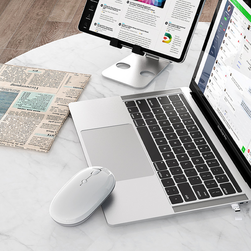 Jelly Comb újratölthető vezeték nélküli egér USB Type-C egér Bluetooth egér iPad laptophoz MacBook PC notebook számítógép Windows