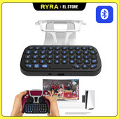 RYRA bežični kontroler tipkovnice Bluetooth mini igraća tipkovnica s nosačem Game Live Chat za PS5 PS4 XBOX Dodaci za igre