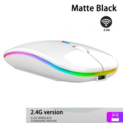 Mouse fără fir Bluetooth RGB Mouse reîncărcabil pentru computer wireless Mause Mouse ergonomic pentru jocuri cu iluminare din spate LED pentru laptop