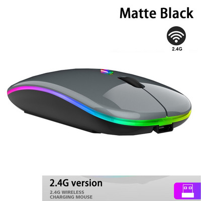 Mouse fără fir Bluetooth RGB Mouse reîncărcabil pentru computer wireless Mause Mouse ergonomic pentru jocuri cu iluminare din spate LED pentru laptop