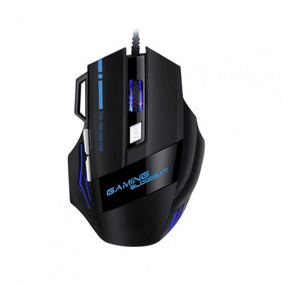 X8 laidinė pelė Ergonomiška neslystanti, šviečianti greita reakcija, apsauganti nuo trukdžių RGB šviesos efektas 7 mygtukai USB kompiuterio pelės žaidėjas
