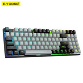E-YOOSO Z19 RGB USB Tastatură mecanică pentru jocuri întrerupător albastru roșu 94 de taste Cablu detașabil cu fir pentru computer laptop