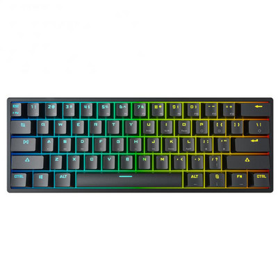 Crack K620 Кабелна клавиатура Механична геймърска клавиатура Mini Pink Green Axis Ergonomic Teclado Desktop Accessories Pc Gamer