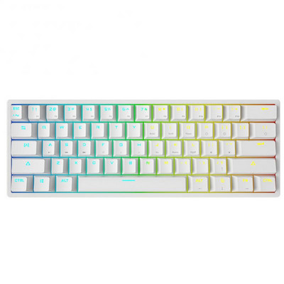 Crack K620 Кабелна клавиатура Механична геймърска клавиатура Mini Pink Green Axis Ergonomic Teclado Desktop Accessories Pc Gamer