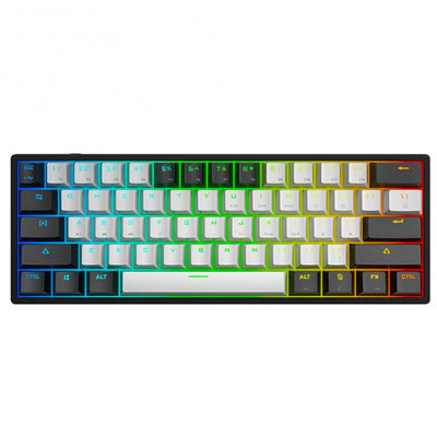 Crack K620 Кабелна клавиатура Механична геймърска клавиатура Mini Pink Green Axis Ergonomic Teclado Desktop Accessories Pc Gamer