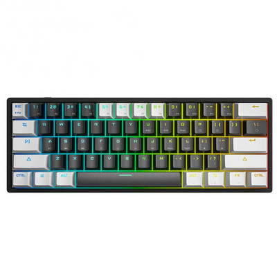 Crack K620 Кабелна клавиатура Механична геймърска клавиатура Mini Pink Green Axis Ergonomic Teclado Desktop Accessories Pc Gamer