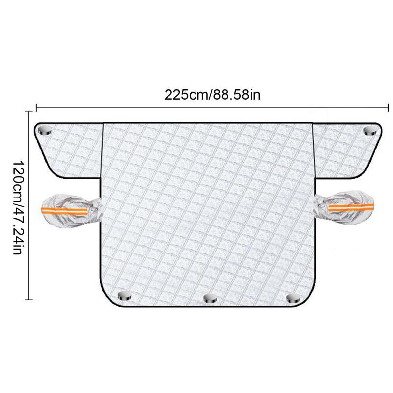 Automobilio priekinio stiklo dangtelis 5 Magnetinis fiksavimas Sulankstomas nuimamas žieminis dangtelis Veidrodžio apsauga Automobilio lango dangtelis, skirtas nuo sniego