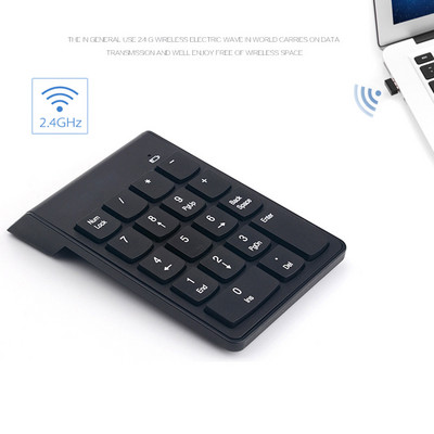 Безжична 2.4G Mini USB 18 клавиша цифрова клавиатура с цифрова клавиатура за лаптоп