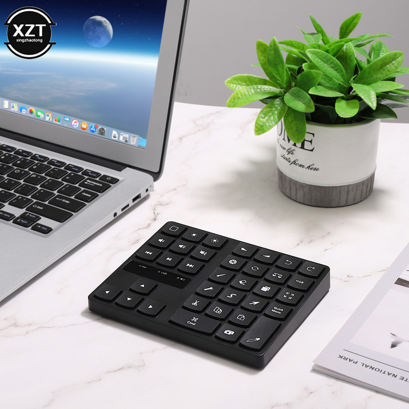 Nouă tastatură fără fir Bluetooth 5.0 cu număr dublu, 35 de taste, laptop, tastatură de încărcare, tastatură cu numere chatpad pentru Android IOS Microsoft