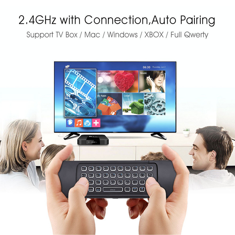 VONTAR MX3 Pro háttérvilágítású 2.4G vezeték nélküli billentyűzet távirányító IR tanuló Fly Air egér X92 X96 Android TV Boxhoz