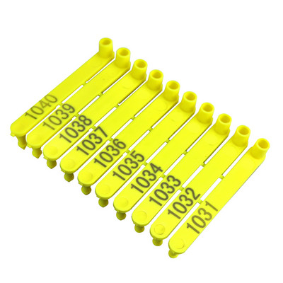 100 buc etichete pentru urechi de oaie pentru animale pentru animale Clești pentru etichete de ureche pentru câini, iepuri, material din nailon, etichetă pentru urechi cu laser de oaie digital 001-100