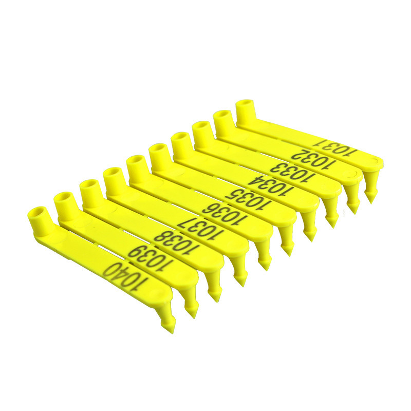 100 buc etichete pentru urechi de oaie pentru animale pentru animale Clești pentru etichete de ureche pentru câini, iepuri, material din nailon, etichetă pentru urechi cu laser de oaie digital 001-100
