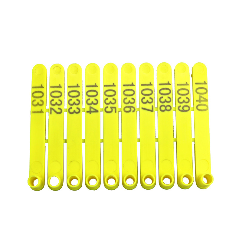 100 buc etichete pentru urechi de oaie pentru animale pentru animale Clești pentru etichete de ureche pentru câini, iepuri, material din nailon, etichetă pentru urechi cu laser de oaie digital 001-100