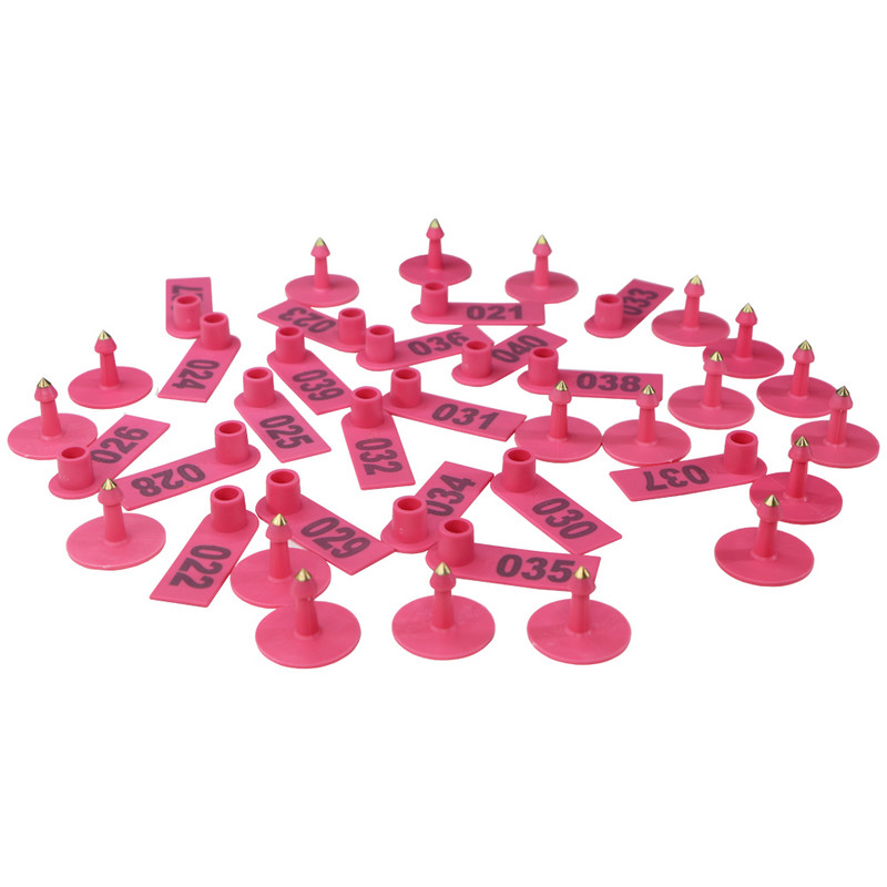 Set de etichete pentru urechi de oaie, 20 de bucăți, marcatori pentru animale din plastic, roșu, roz, verde, albastru, galben, portocaliu, pentru card de identificare cu etichetă de capră
