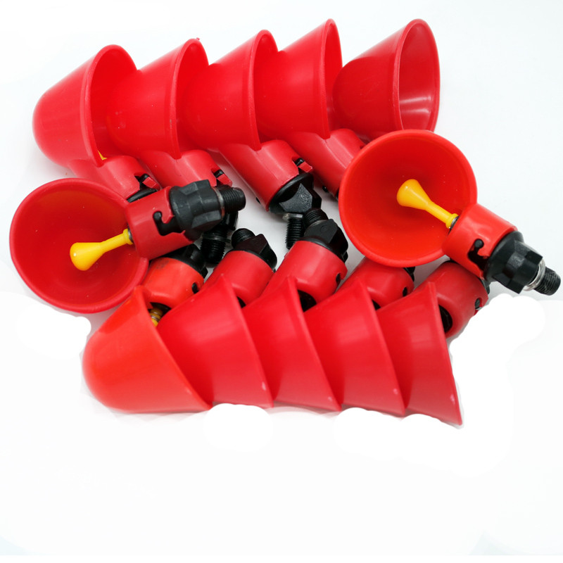 5 tk / automaatne kana vutijoodik kana jootmiskauss kollase nipliga farmi linnukasvatuse joogiveesüsteemiga