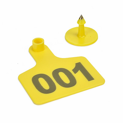 Etichete pentru urechi pentru bovine Etichete pentru urechi pentru animale din plastic TPU Etichetă de identificare pentru fermă de animale cu număr pentru vacă, porc, oaie 100 buc