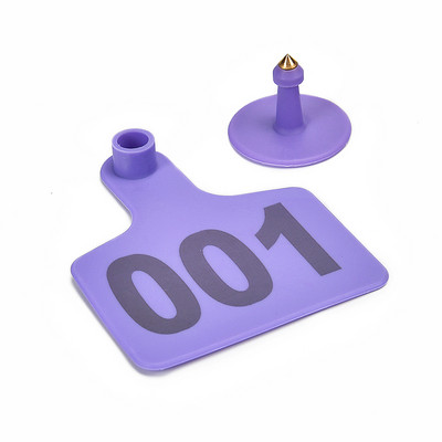 Etichete pentru urechi pentru bovine Etichete pentru urechi pentru animale din plastic TPU Etichetă de identificare pentru fermă de animale cu număr pentru vacă, porc, oaie 100 buc