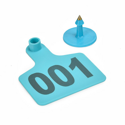 Etichete pentru urechi pentru bovine Etichete pentru urechi pentru animale din plastic TPU Etichetă de identificare pentru fermă de animale cu număr pentru vacă, porc, oaie 100 buc