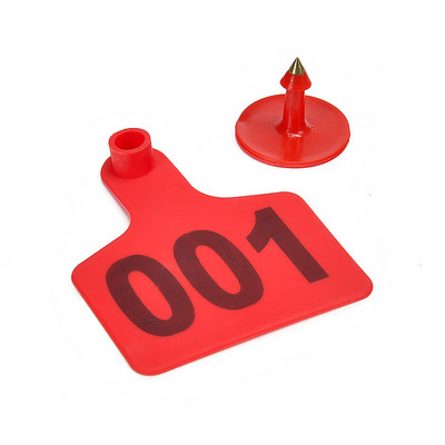 Etichete pentru urechi pentru bovine Etichete pentru urechi pentru animale din plastic TPU Etichetă de identificare pentru fermă de animale cu număr pentru vacă, porc, oaie 100 buc