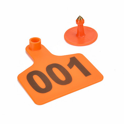 Etichete pentru urechi pentru bovine Etichete pentru urechi pentru animale din plastic TPU Etichetă de identificare pentru fermă de animale cu număr pentru vacă, porc, oaie 100 buc