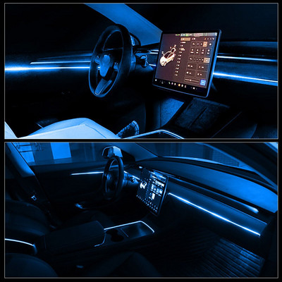 1 u 1 unutarnja svjetla automobila Dekorativna atmosferska svjetla Neonske RGB LED trake USB optička svjetla Auto ambijentalna svjetla