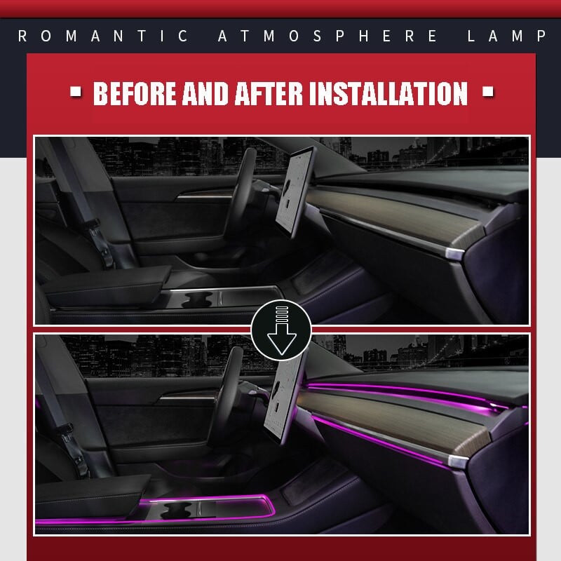 Lumini interioare auto 1 în 1 Lumini decorative pentru atmosferă Benzi LED neon RGB Lumini cu fibră optică USB Lumini ambientale auto