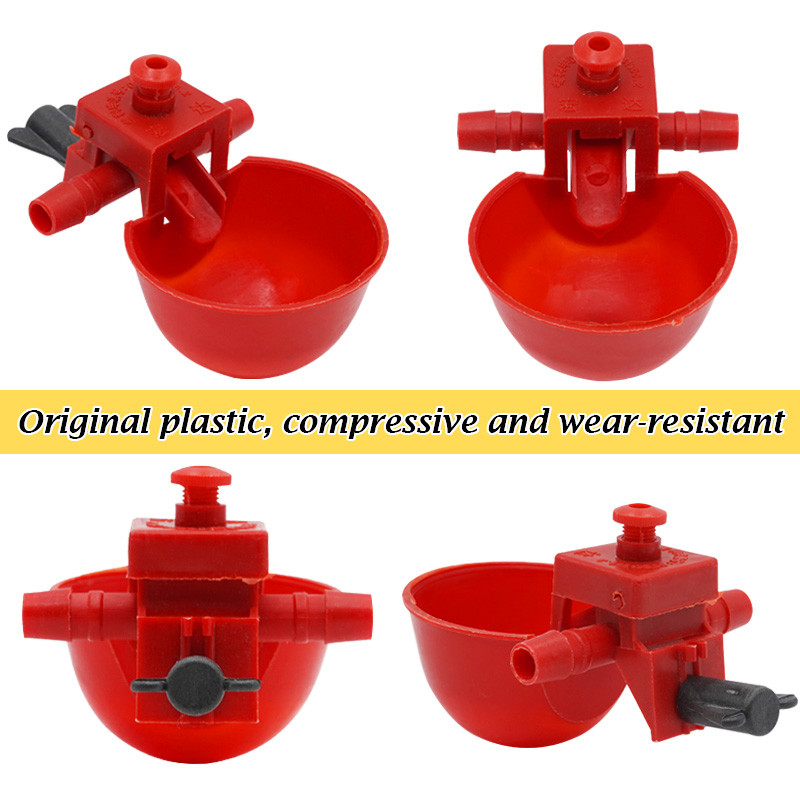 Linnuliha joogikauss, linnuliha automaatsed joogiveetopsid 9,5 mm, kanavutt linnupart rippuv punane jootmisjaotur 1tk