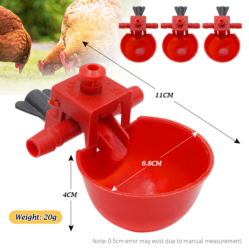 Linnuliha joogikauss, linnuliha automaatsed joogiveetopsid 9,5 mm, kanavutt linnupart rippuv punane jootmisjaotur 1tk