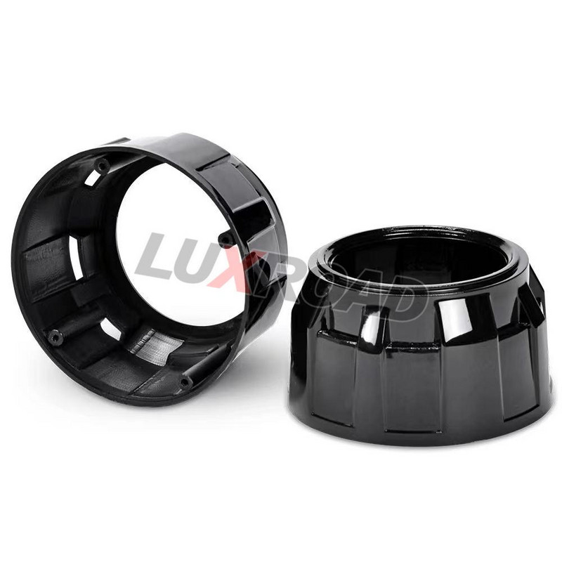 Mască pentru faruri de 2,5 inci pentru lentile de proiector pentru lentile Bi-xenon Mini WST Accesorii pentru stilul mașinii DIY Retrofit Argintiu Negru