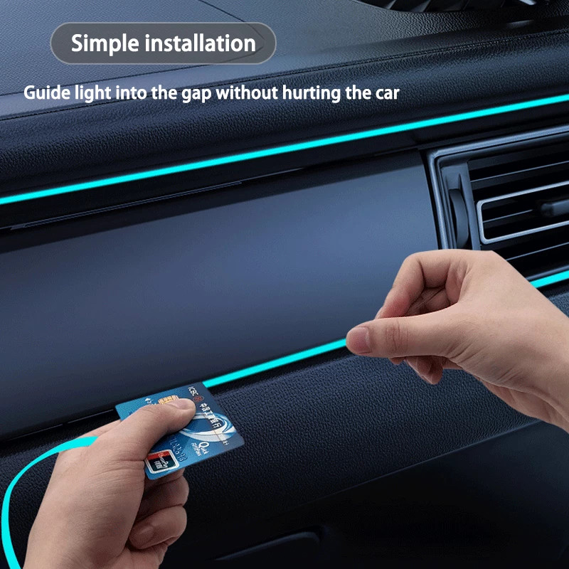 1PC 3M plavo LED svjetlo za uređenje interijera automobila USB napajanje