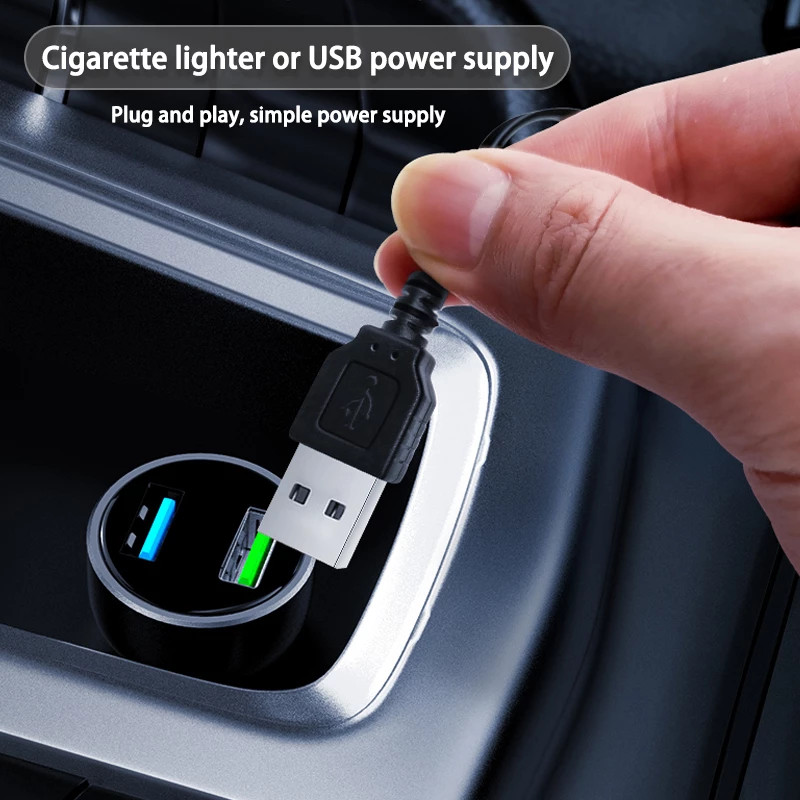 1PC 3M plavo LED svjetlo za uređenje interijera automobila USB napajanje